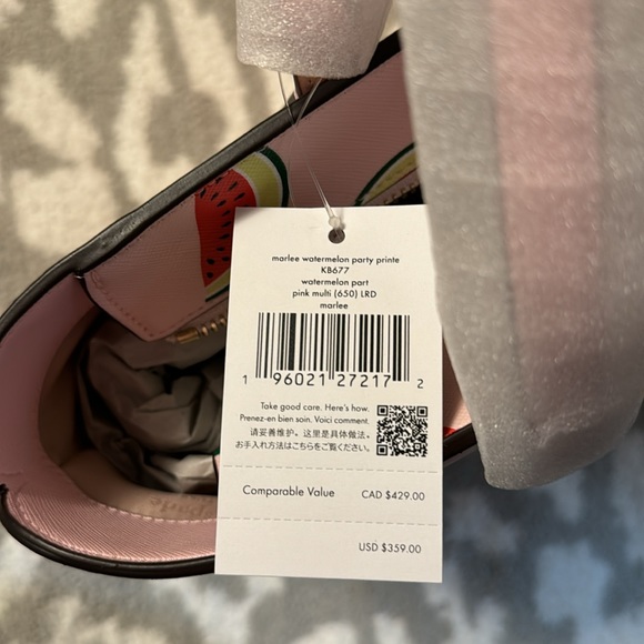 NWT! Marlee watermelon party print tote and matching Marlee wallet - Picture 3 of 7